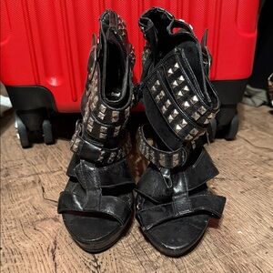 Not Rated Black Studded Heels